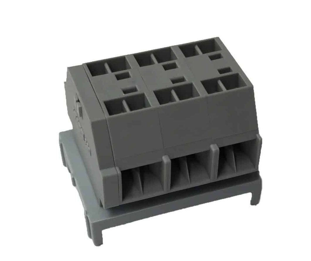 WagoBox Light Anschlussblock mit Montageplatte, 3-facher Doppelanschluss